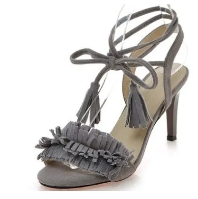 Fringed Elegance Stiletto Heels