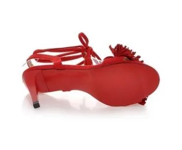 Fringed Elegance Stiletto Heels