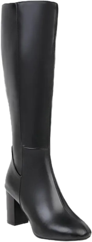 hlysgo Women's Vintage Fashion Long Boots Waterproof Full Zipper High Heeled Knee High Leather Boots