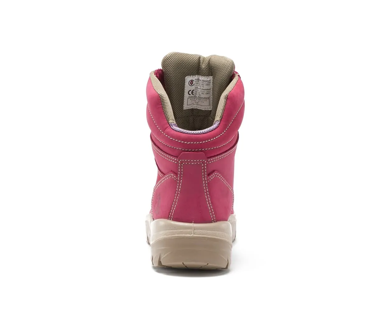 Steel Blue Southern Cross Ladies Steel Toe Boots, Pink