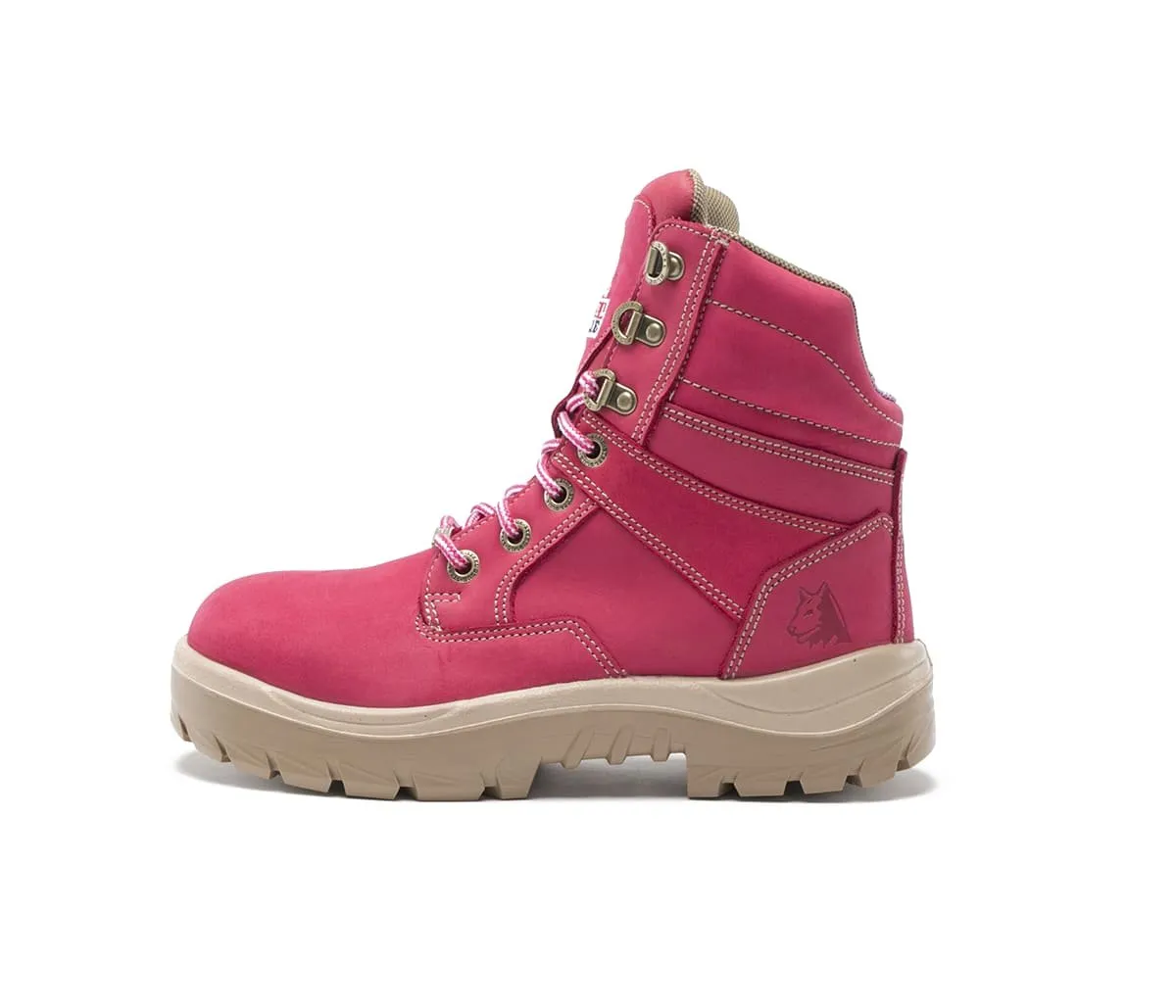 Steel Blue Southern Cross Ladies Steel Toe Boots, Pink