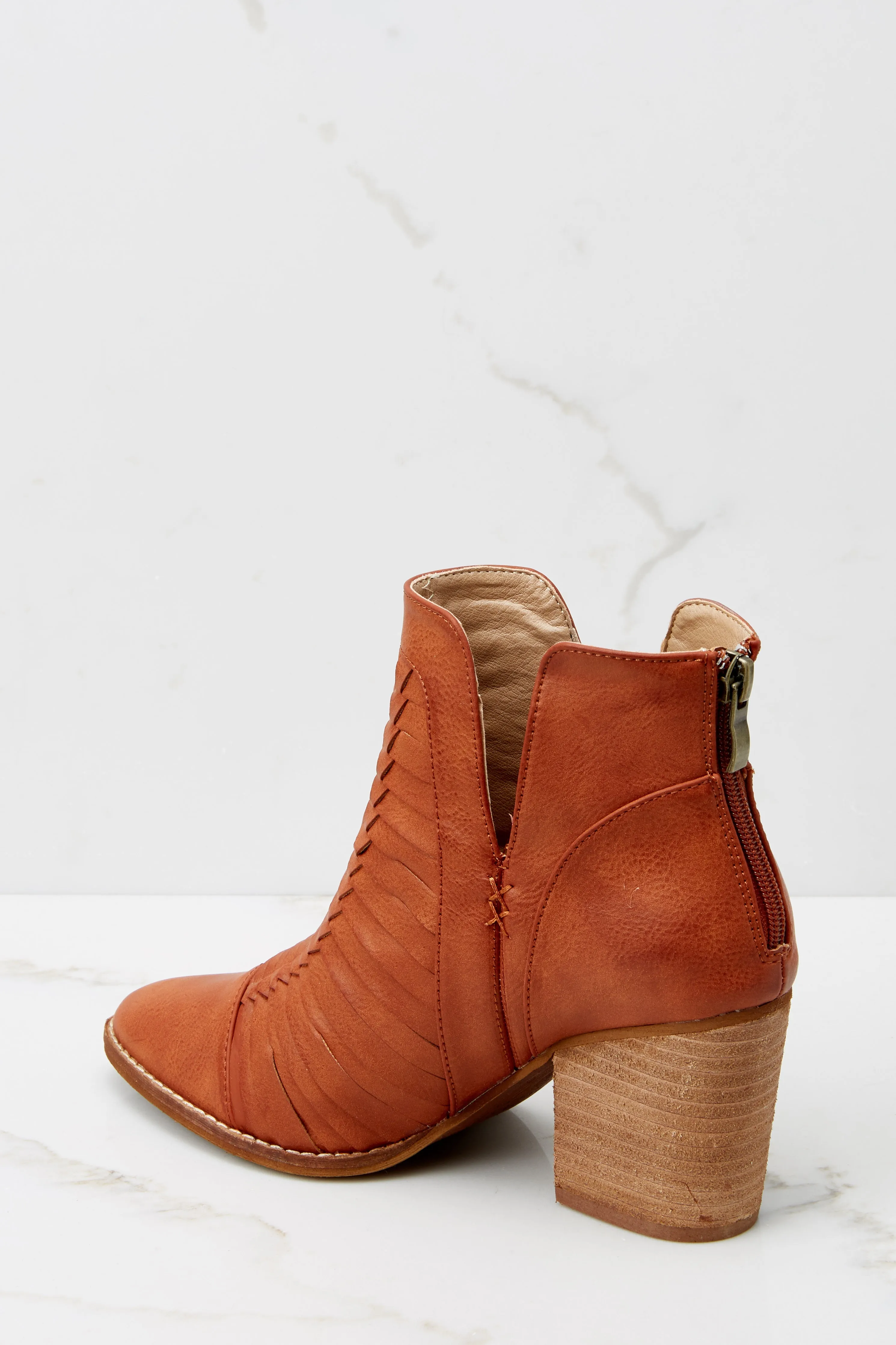 Stunning Steps Cognac Ankle Booties
