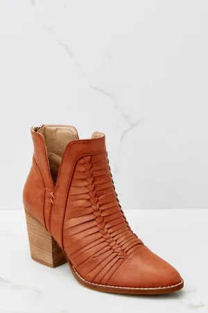 Stunning Steps Cognac Ankle Booties