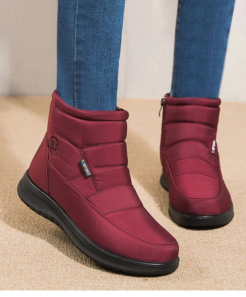 Women Boots Waterproof Snow Boots For Winter Shoes Zipper Ankle Boots Winter Shoes - WRB50135