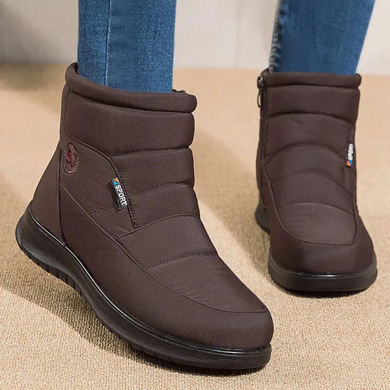 Women Boots Waterproof Snow Boots For Winter Shoes Zipper Ankle Boots Winter Shoes - WRB50135