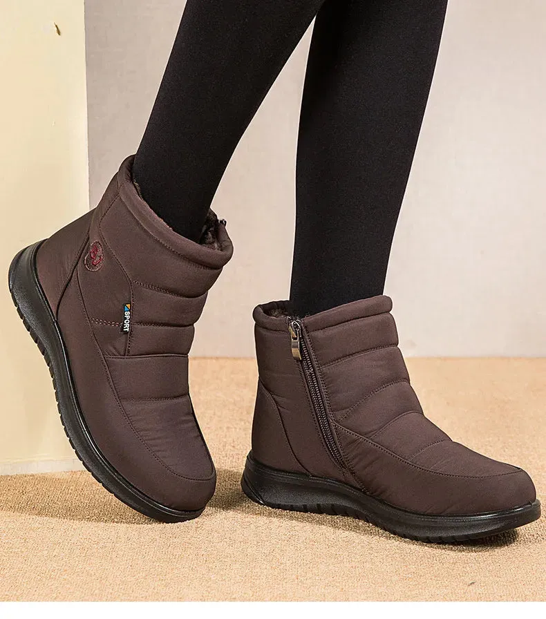 Women Boots Waterproof Snow Boots For Winter Shoes Zipper Ankle Boots Winter Shoes - WRB50135