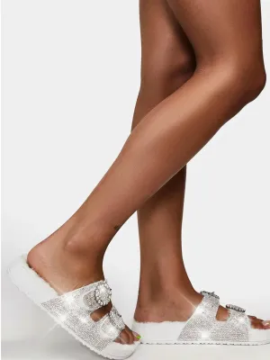 Women's Rhinestone Slide Sandals,Multi