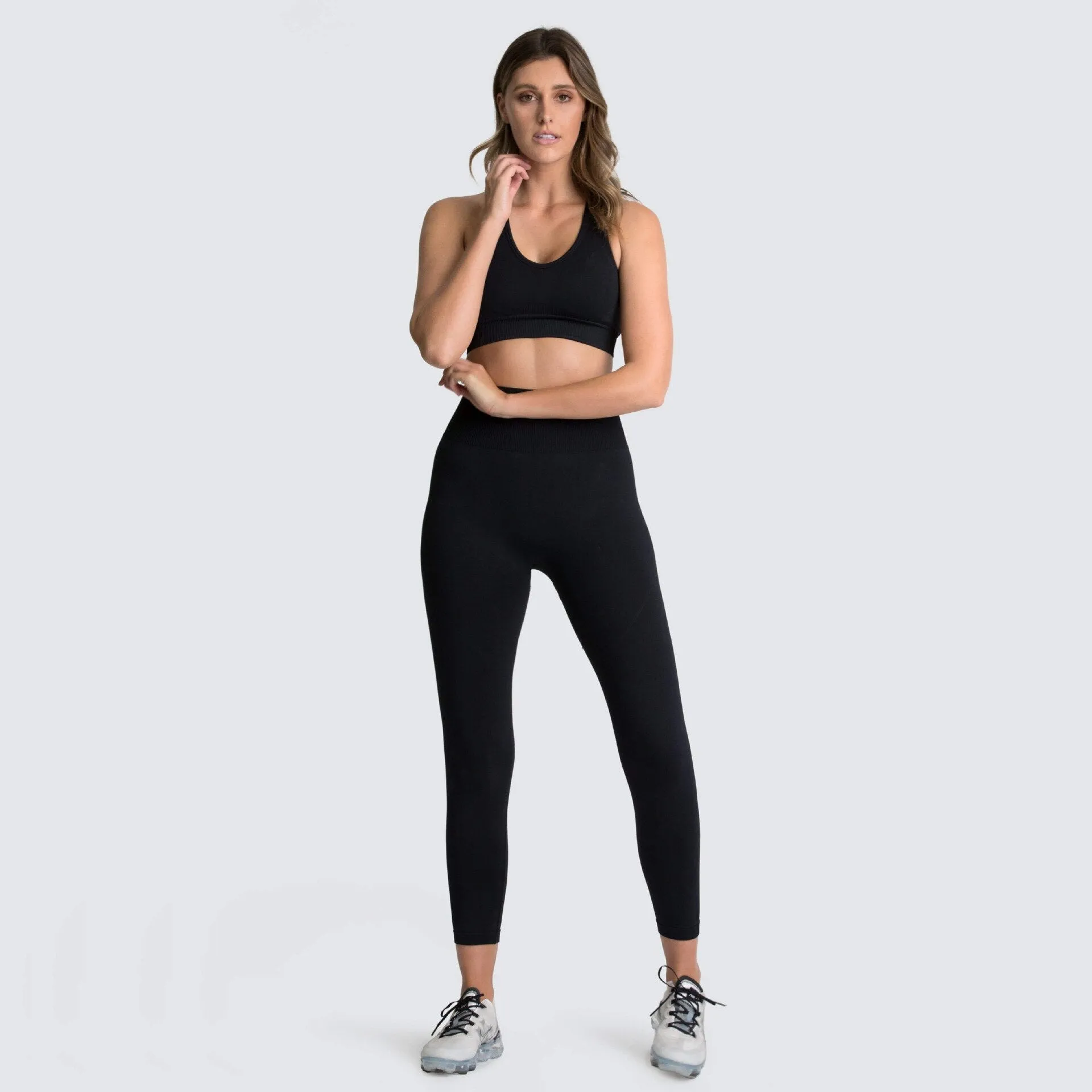 Yoga Set Workout Leggings Sports Suit Bras Fitness Gym Running Set For Women